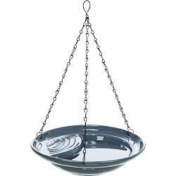 Venkovní závěsná keramická lázeň pro ptactvo, 550ml / 26 cm, modrá