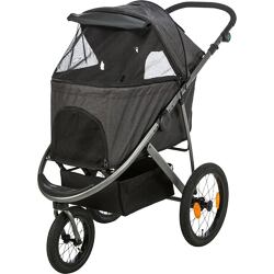 Kočárek BUGGY na vzduchových pneu,  60 x 112 x 120 cm, nosnost 20 kg, antracitová