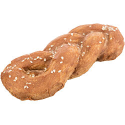 DentaFun Chicken Bread [50ks], žvýkací pletýnka z buvolí kůže s masem, 15 cm/75 g