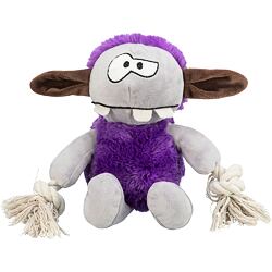 MONSTER I. - plyšová příšerka s vnitřním lanem, se zvukem, 32 cm, fialová