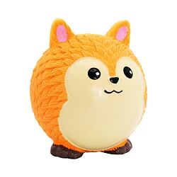 Míček v designu liška, se zvukem, 8 cm, latex, oranžová, HipHop