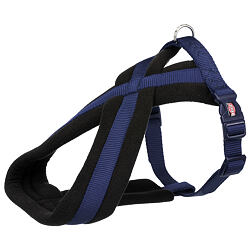 Nylonový postroj PREMIUM podšitý, S: 35-65 cm/20 mm, indigo
