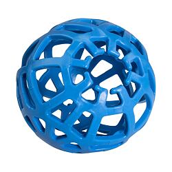 Barevný míč na pamlsky velký voňavý, tvrdá guma 15 cm