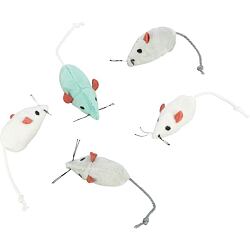 Mini - Mouse, bal. 160 ks bílá, šedá myš 5 cm