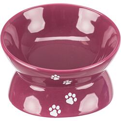 Zvýšená ergonomická keramická miska, 0.15 l/ø 13 cm, vínová