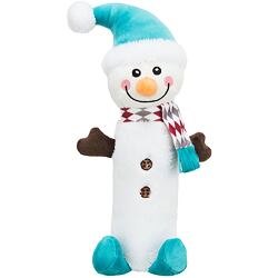 Xmas SNOWMAN, plyšový sněhulák s pet lahví uvnitř, 38 cm