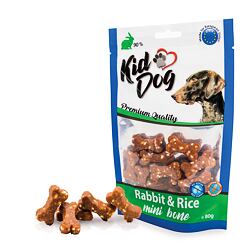 KIDDOG králičí maso s rýží MINI kostičky 80 g