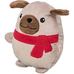 Xmas Dog - pejsek 16 cm, hračka pro psy se zvukem, plyš