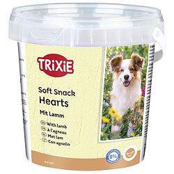 Soft Snack Happy Hearts - srdíčka jehněčí s rýží, kyblík 500 g