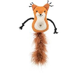 Veverka s peříčkovým ocasem, catnip,  12cm/24 cm, plyš