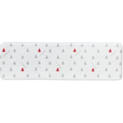 Xmas NIVIA mat, vánoční plyšová podložka na parapet, 90 x 28 cm, krémová