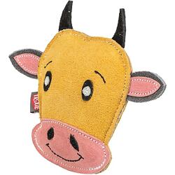 Cow - hlava krávy, 17 cm, hračka pro psy, 100% pravá kůže, žlutá