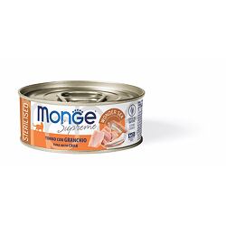 MONGE SUPREME STERILISED tuňák a krab pro kočky 80 g