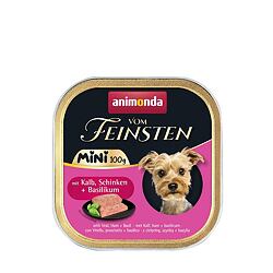 ANIMONDA paštika Vom Feinsten MINI - telecí, šunka, bazalka pro psy 100 g