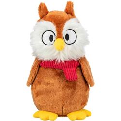 Xmas Owl - vánoční sova, plyšová hračka pro psy, 33 cm