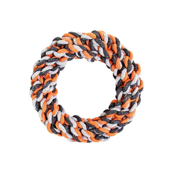 Kruh HipHop bavlněný 15 cm / 130 g šedá, tm.šedá, oranžová