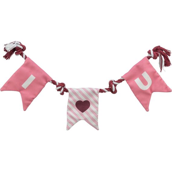 Valentine´s rope - valentýnská hračka pro psy - lano s uzly, bavlna, 50 cm - LIMITOVANÁ NABÍDKA