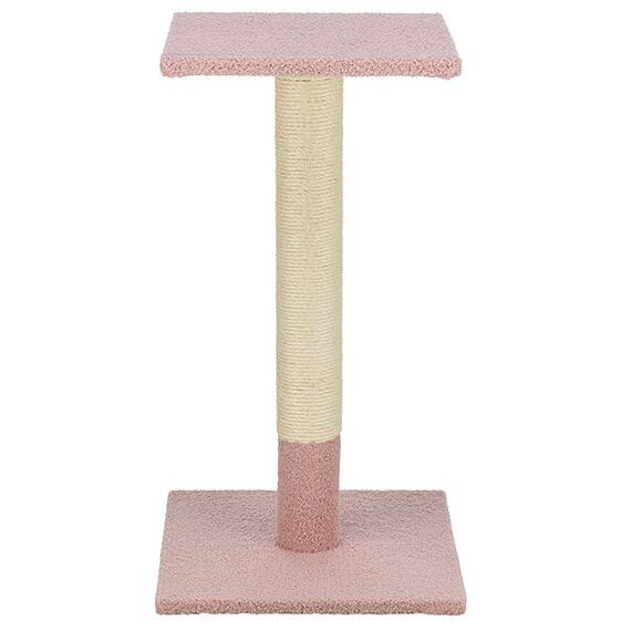 Škrabací sloupek BEANA, 69 cm, teddy plyš, starorůžová - LIMITOVANÁ NABÍDKA
