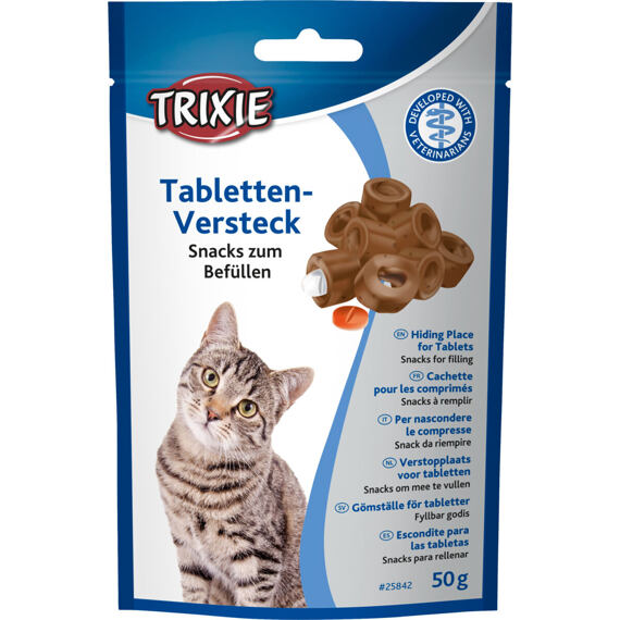 Skrýš na tablety, pamlsek pro kočky k naplnění medikací, 100 g