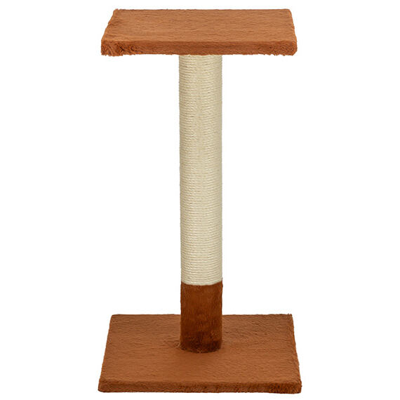 Škrabací sloupek BEANA, 69 cm, králičí plyš, rezavá - LIMITOVANÁ NABÍDKA