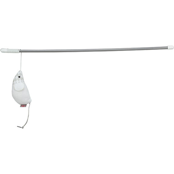 Hrací prut s myškou, 46 cm, catnip, plast/polyester