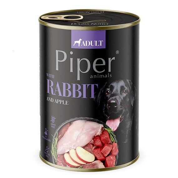 NEW PIPER s králíkem a jablkem, konzerva pro psy 400g
