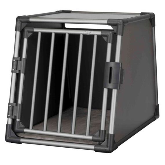 Transportní box do zavazadlového prostoru, M-L: 61 × 65 × 86 cm, hliníkový rám, pevné stěny, grafit