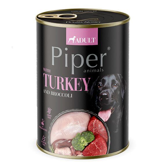 NEW PIPER s krůtou a brokolicí, konzerva pro psy 400 g