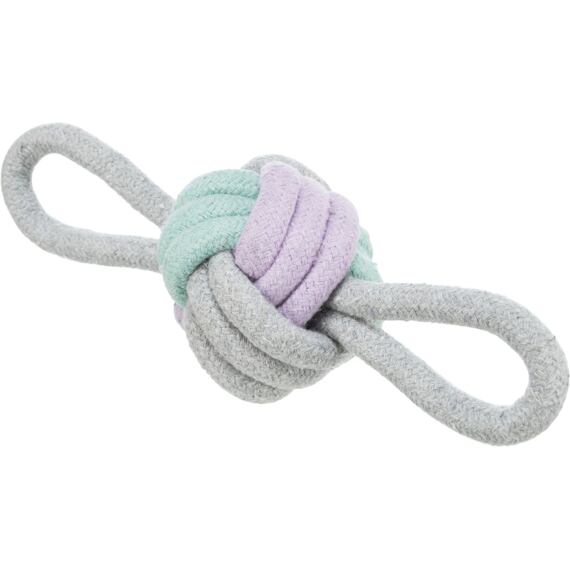 JUNIOR uzlový míč se smyčkami, bavlněné lano, ø 9/25 cm