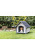 Natura bouda pro psa se sedlovou střechou, M-L: 83 x 87 x 101 cm, šedá
