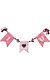 Valentine´s rope - valentýnská hračka pro psy - lano s uzly, bavlna, 50 cm - LIMITOVANÁ NABÍDKA
