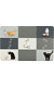 Prostírání Patchwork kočka 44 x 28 cm šedé