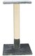 Škrabací sloupek BEANA s odpočívadlem, 9 cm / 69 cm, sisal/plyš, šedá