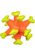Aqua Toy mořský ježek, plovoucí hračka do vody, 24 cm, oranžová/zelená