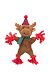 Xmas REINDEER  - vánoční sob 32 cm, píská/šustí, plyš/lano