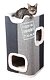 Cat Tower JORGE s odpočívadlem,šedá s béžovou kožešinou 78cm