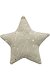 Xmas STAR - vánoční hvězda polštářek, s catnipem, 10 cm, béžová
